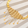 Luxurious Elegant Zinc Alloy & Brass Material Floral Tassel Coin Pendant Waist Chains for Women ZU0356-5