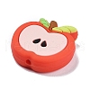 Apple Food Grade Eco-Friendly Silicone Focal Beads SIL-B001-02A-3