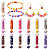  260Pcs 13 Colors 2-Hole Baking Paint Glass Seed Beads SEED-TA0001-09-1