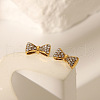 Elegant Stainless Steel Bowknot Stud Earrings HU4691-2