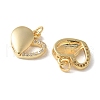 Brass Micro Pave Clear Cubic Zirconia Pendants KK-Q031-44G-08-2