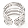 304 Stainless Steel Open Cuff Rings RJEW-K245-76P-2