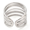 Non-Tarnish 304 Stainless Steel Open Cuff Rings RJEW-K245-76P-2