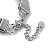 Non-Tarnish 304 Stainless Steel Rectangle Link Chain Bracelets for Women Men BJEW-Q343-09P-3