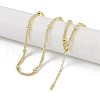 Rack Plating Brass Ball Link Chain Necklaces for Women NJEW-K382-05G-1