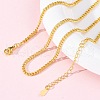 Brass Cuban Link Chain Necklaces for Women NJEW-D302-57G-1