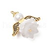 Glass Seed Beaded Angel Pendants PALLOY-MZ00713-01-3