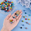 Olycraft 100Pcs 10 Colors Polymer Clay Pave Rhinestone Beads RB-OC0001-07-3