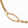 304 Stainless Steel Cable Chain Anklets AJEW-H104-01G-2