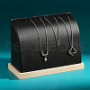 PU Leather Necklace Organizer Display Stands PW-WG42274-01-1