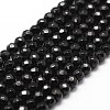 Natural Black Onyx Beads Strands X-G-D840-22-4mm-1