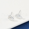 S925 Sterling Silver Stud Earrings EJEW-V019-03S-1