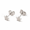 Non-Tarnish 304 Stainless Steel Star Stud Earrings for Women EJEW-C004-02P-1