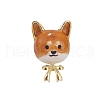 Shiba Inu with Bowknot Enamel Pins PW-WG5A602-01-2