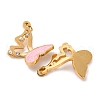 304 Stainless Steel Enamel Pendants STAS-U061-20G-01-2