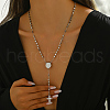Stainless Steel Rosary Bead Necklaces FA9718-2-1