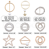 SUPERFINDINGS 9Pcs 9 Style Alloy Rhinestone Slide Bowknot Buckles & Scarf Clips Brooches JEWB-FH0001-06-5