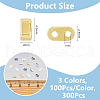 DICOSMETIC 300Pcs 3 Colors Electroplated Non-magnetic Synthetic Hematite Bead G-DC0001-44-2