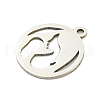 Mother's Day Non-Tarnish 201 Stainless Steel Pendants STAS-M015-26P-2