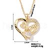 Simple and Elegant Brass Pave Clear Cubic Zircon Mom Heart Pendant Necklaces for Mother's Day TM6595-4-1