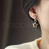 Alloy Micro Pave Clear Cubic Zirconia Two Tone Hoop Earrings FS-WG60F12-01-3