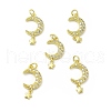 Brass Micro Pave Cubic Zirconia Pendants KK-E068-VB208-2