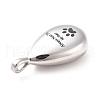 Non-Tarnish 304 Stainless Steel Urn Pendants STAS-D179-19P-3