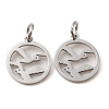 Non-Tarnish 304 Stainless Steel Charms STAS-D050-07P-09-1