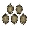 Tibetan Style Alloy Pendant Cabochon Settings TIBEP-R304-016AB-LF-1