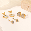 Shell Heart Stud Earrings Sets AN4728-3-1