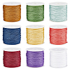 SUNNYCLUE 9 Rolls 9 Colors Nylon Chinese Knot Cord NWIR-SC0001-06-1