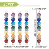 HOBBIESAY 20Pcs Chakra Natural & Synthetic Gemstone Connector Charms FIND-HY0001-32-2