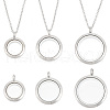 DELORIGIN DIY Blank Floating Charm Necklace Making Kit DIY-DR0001-18-1