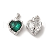 Brass Micro Pave Cubic Zirconia Pendants KK-M243-02P-2