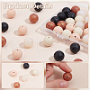   50Pcs 5 Colors Food Grade Eco-Friendly Silicone Focal Beads SIL-PH0001-27-4