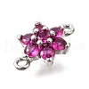 Brass Micro Pave Orchid Cubic Zirconia Links KK-D356-02A-P-2