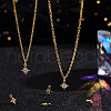 Unicraftale 16Pcs 2 Styles Brass Micro Pave Cubic Zirconia Charms KK-UN0002-12-4