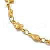 Heart & Star 304 Stainless Steel Link Chains Bracelets for Women BJEW-B059-01G-02-2