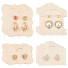 Wood Earring Display Card with Hanging Hole DIY-WH0320-20C-1