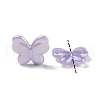 UV Plating Rainbow Iridescent Imitation Jelly Acrylic Beads OACR-K003-012B-2