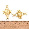Rhombus with Round Brass Stud Earrings EJEW-R025-03G-5