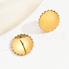 Elegant Irregular Stainless Steel Flat Round Stud Earrings EV2477-3