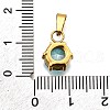 304 Stainless Steel Pave Cubic Zirconia Pendants STAS-B086-12G-02-3