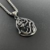 Punk Stainless Steel European Retro Dragon Pendant Necklaces for Men OJ8088-3