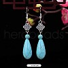 Ethnic style retro turquoise earrings for women WG2299-21-1