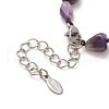 Natural Amethyst & Pearl & Cubic Zirconia Tree of Life Pendant Necklace NJEW-JN04335-01-4