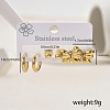 Elegant Stainless Steel Bowknot Earrings Set for Women LF8079-5