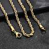 304 Stainless Steel Rope Chain Necklaces NJEW-P047-40-4