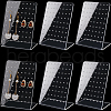 CRASPIRE 6Pcs Organic Glass Slant Back Jewelry Display Stands ODIS-CP0001-05-1