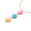 Natural Shell Pendant Necklace with 304 Stainless Steel Chains for Women NJEW-C016-19G-4